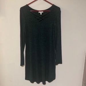 Maurices knit dress green and black small